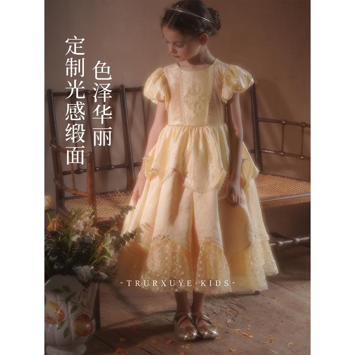 【童话系列】初煦 女童夏季宫廷风贝儿公主裙 复古刺绣生日礼服裙
