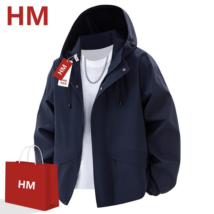 HM外套男春秋季新款潮牌工装上衣防风户外休闲运动男女款夹克外套