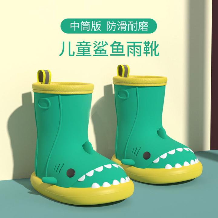 软底防滑儿童夏季男士童鞋亲子宝宝卡通幼儿中筒雨靴水鞋加厚