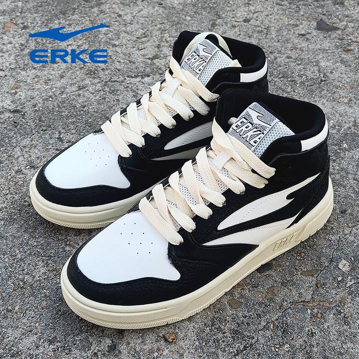 erke/鸿星尔克无双情侣板鞋新款休闲鞋复古时尚潮流百搭女款鞋子