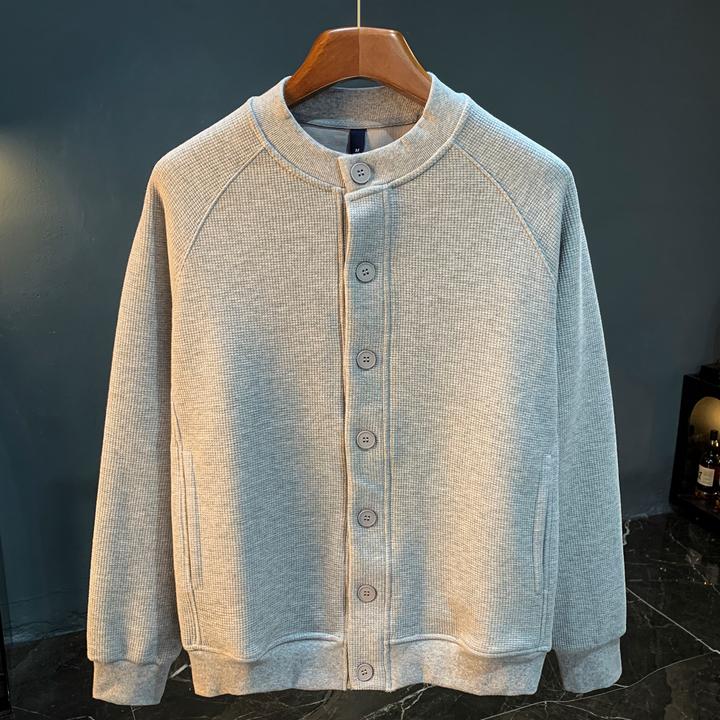 2025秋款开衫卫衣男宽松慵懒风休闲外套上衣大码男士长袖针织衫