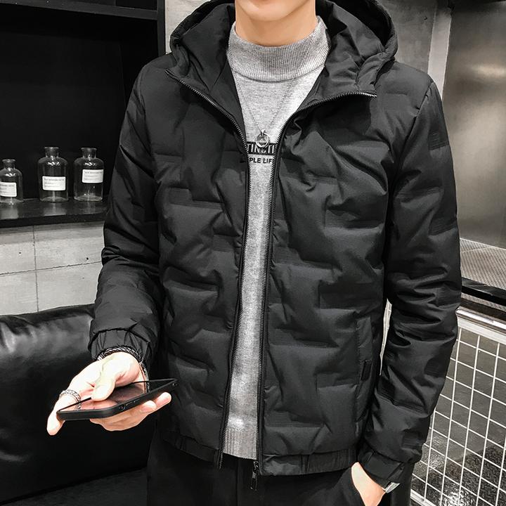 羽绒服男冬季新款潮牌轻薄短款保暖加厚白鸭绒连帽外套冬装棉袄子