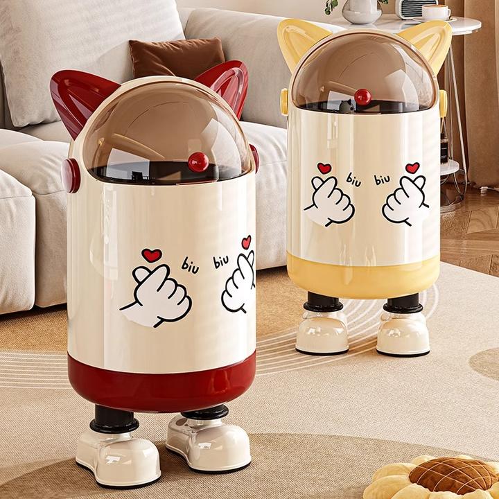 西邮哥【新疆包邮】垃圾桶家用客厅卧室高颜值可爱大容量带盖纸篓子
