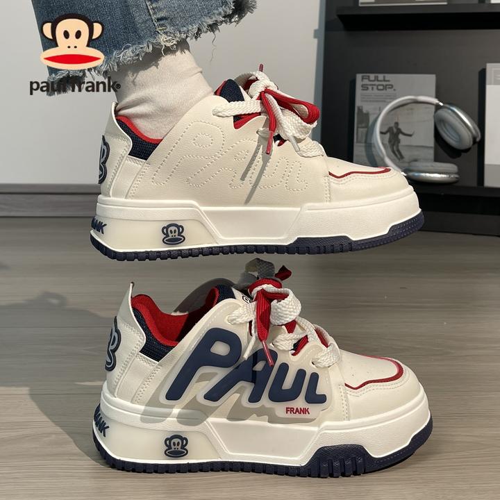 大嘴猴秋冬新款红色板鞋男鞋厚底百搭爆款情侣鞋休闲复古小众学生