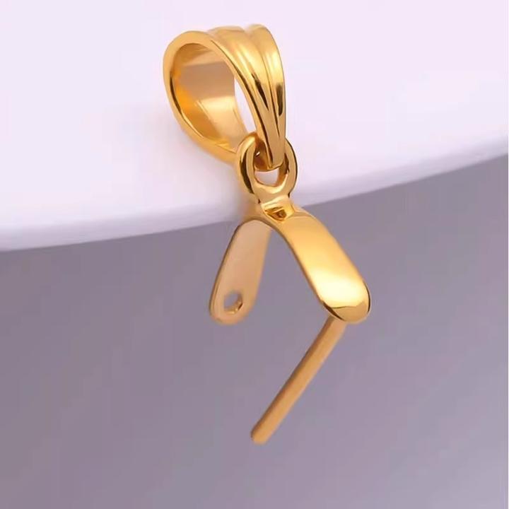 镀18k瓜子扣头金色扣头配件轻奢气质扣链加厚版活口吊坠时尚百搭