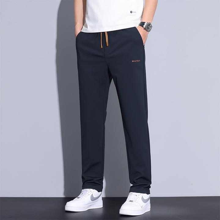 大白鲨2025秋季新款休闲宽松百搭薄款潮流直筒男款运动九分裤长裤