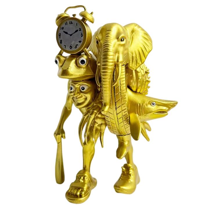 大号18cm黄金融合怪木棍人合体人手办ai山海经全金色公仔模型玩具