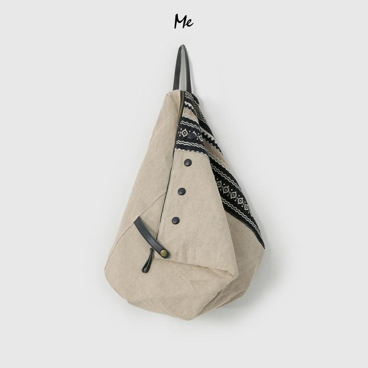 ME【山野波嬉双肩包】复古波嬉印花大容量时尚百搭休闲包包MESA2360