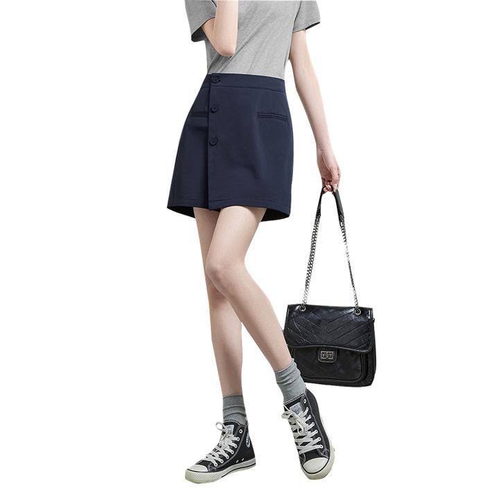 她池2025夏装新款女装时尚设计感不规则短款裙裤休闲裤T42Z1929K