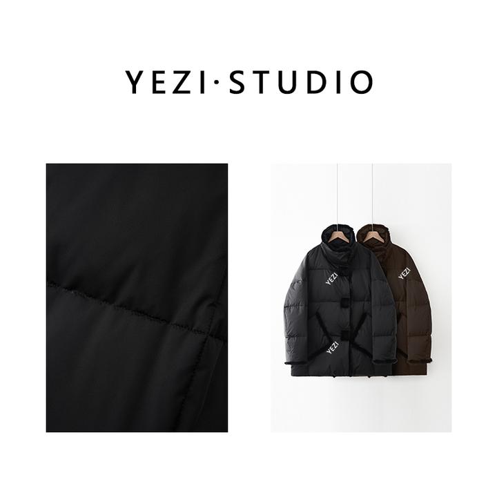 叶子定制【伯克利的冬】90鹅绒水貂毛边拼接立领鹅绒服24412222-1/8