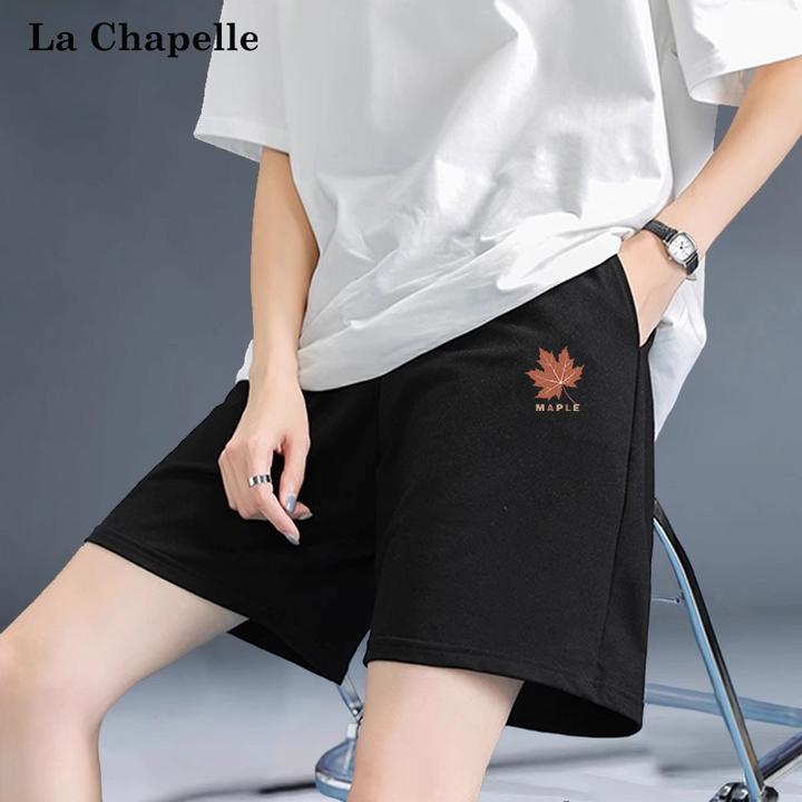 拉夏贝尔美式纯棉运动短裤女2025新款夏季学生运动百搭显瘦五分裤