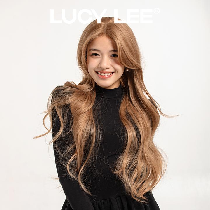LUCYLEE【免修剪-金发范宁】精修奶茶金色假发全头套小圆圆不圆