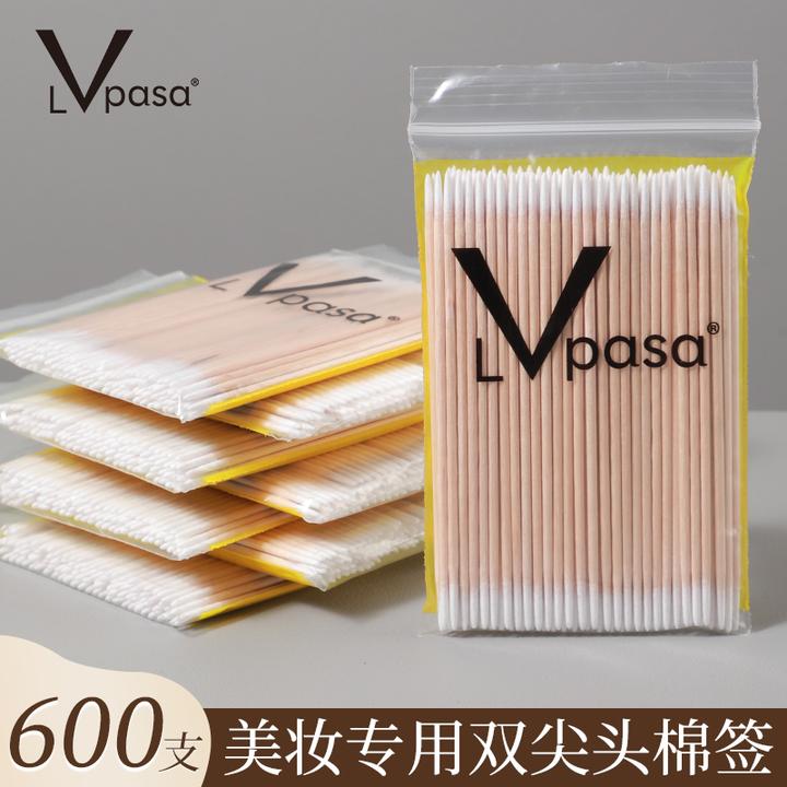 尖头棉签纹绣家用纹眉眼线化妆用美容木棒卸妆极细双头小棉签尖头
