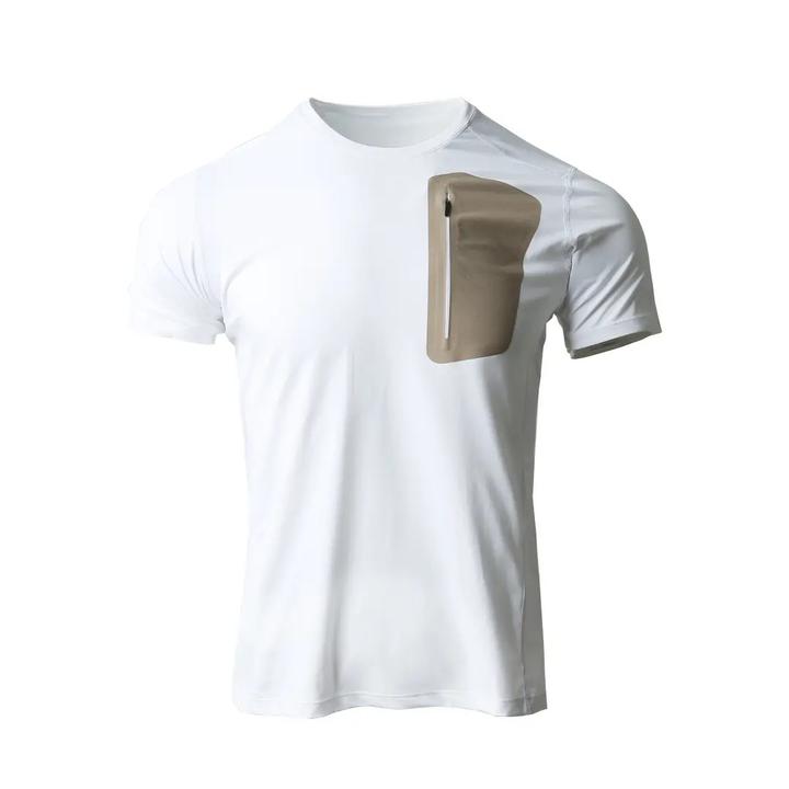 无需多说！好货！公司订单！夏季户外圆领压胶短袖T恤8316