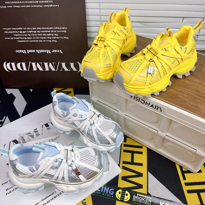 2025夏新款厚底增高老爹鞋女百搭休闲运动鞋透气网面鞋系带跑步鞋