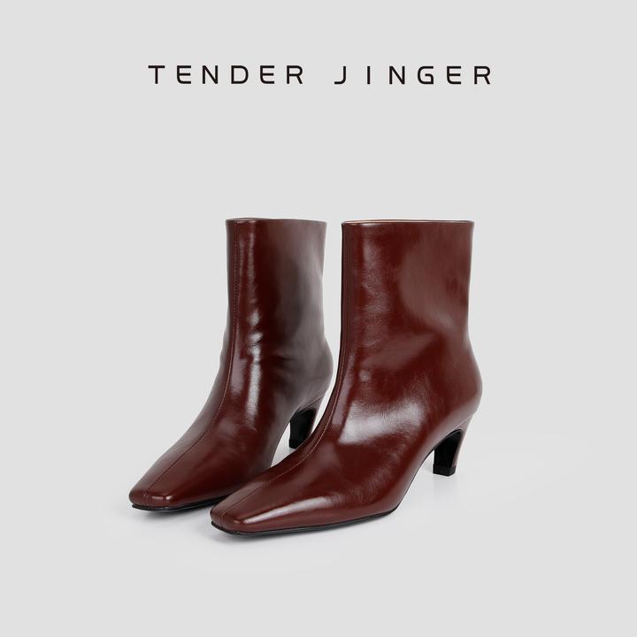 Tender Jinger｜线下专供 小方头细跟短靴/高靴 M250866/M250873