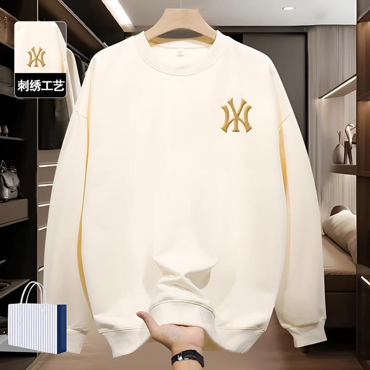 潮牌高端2025新款春秋连帽运动衫男士刺绣重磅宽松休闲情侣装外套