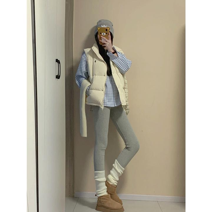 马甲女2025冬季新款立领加厚百搭显瘦保暖白鸭绒外穿无袖羽绒上衣