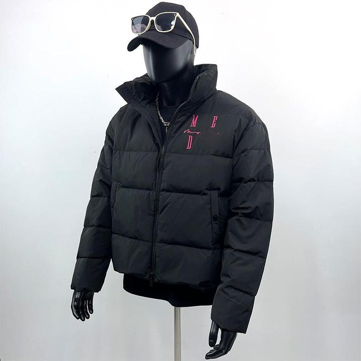 【王鹤棣同款】国潮牌字母刺绣立领羽绒服男宽松冬季外套男女同款