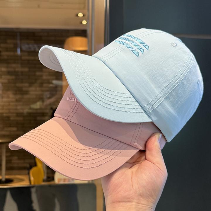 2025夏季新款速干透气棒球帽子女大头围显脸小韩版百搭鸭舌帽情侣