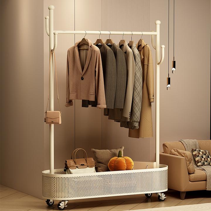 优勤挂衣架落地式卧室内多功能简易衣帽架家用客厅阳台晾衣服架子