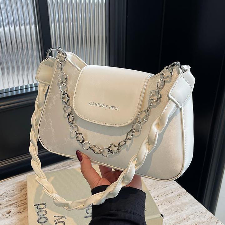 白色腋下包包女2025新款秋天高级感小众设计师轻奢百搭单肩斜挎包