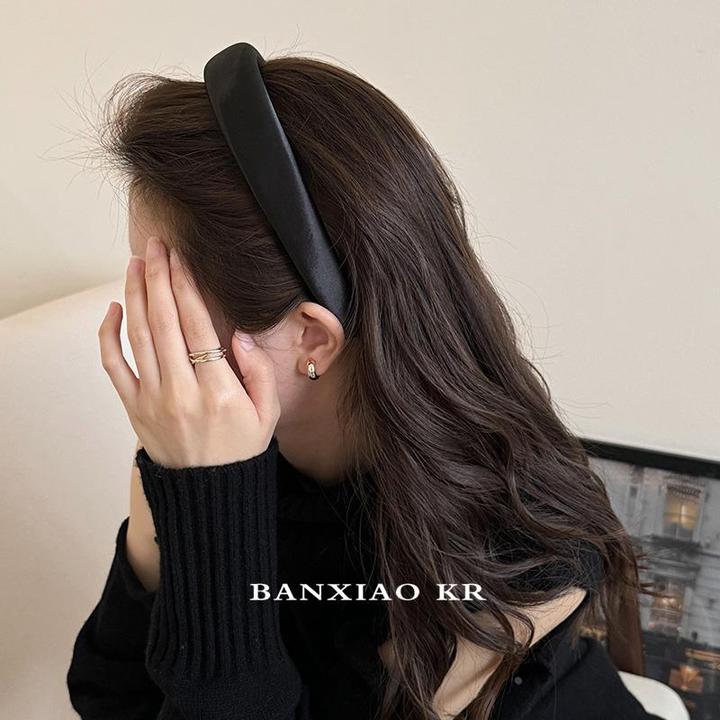 丝光缎面女士发箍女2025新款外出百搭压发发夹头饰高颅顶洗脸发箍
