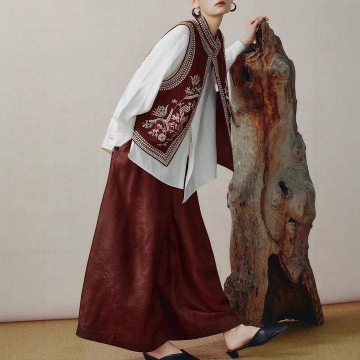 新中式显瘦中国风高级感重工刺绣马2025上衣真丝香云纱百搭马夹