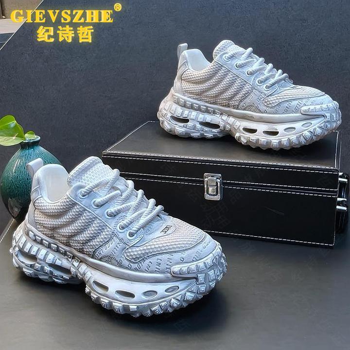 纪诗哲潮牌男鞋时尚个性休闲鞋内增高老爹鞋小众脏脏鞋韩版面包鞋