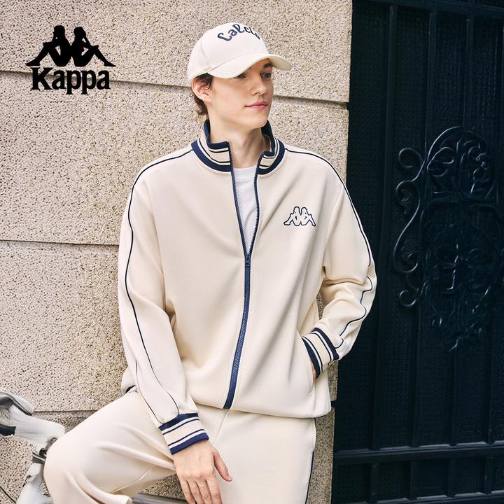 Kappa/卡帕运动外搭针织开衫时尚休闲春秋季亲肤立领长袖