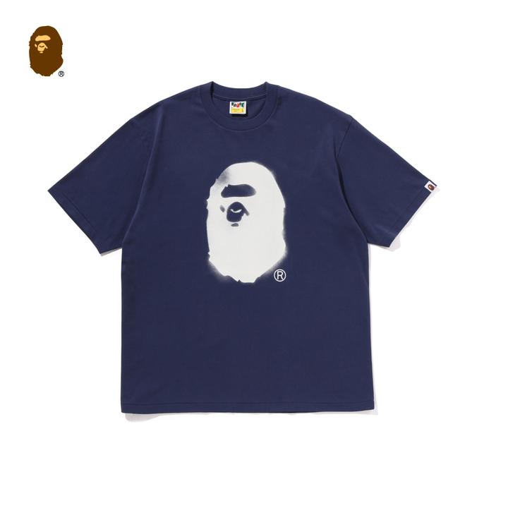 BAPE男装25秋冬喷绘感猿人字母串标印花短袖T恤334101P