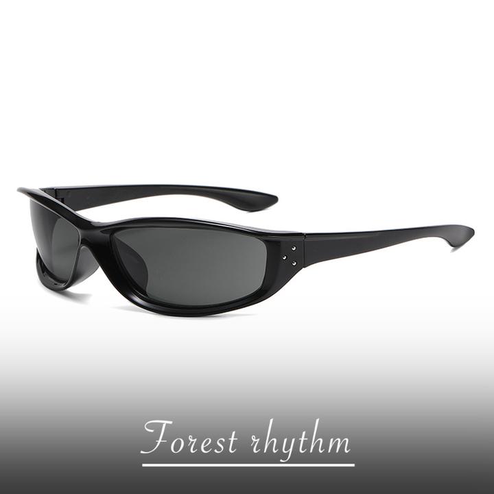 新款异形未来感墨镜辣妹运动款墨镜网红街拍凹造型太阳镜男女同款