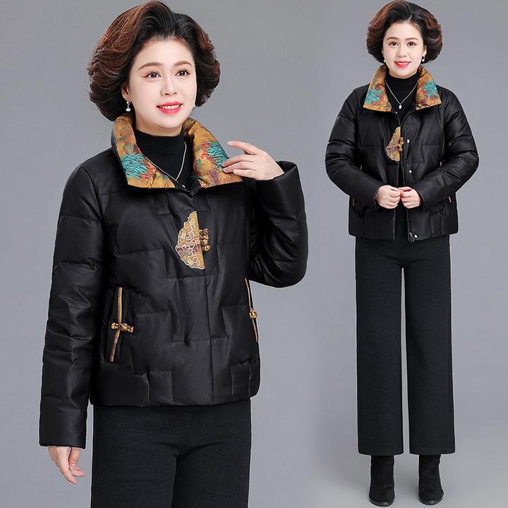 棉袄女装妈妈装冬装外套高档加绒2025新款气质中老女士时尚羽绒服