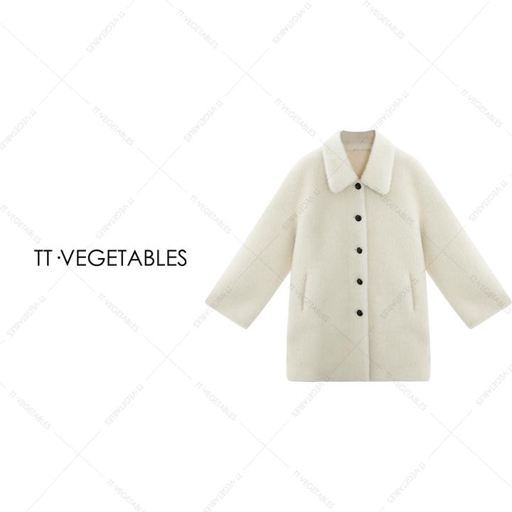 噢芬/小个子 【淳汀】100%绵羊毛麂皮绒秋冬重磅百搭外套大衣522740