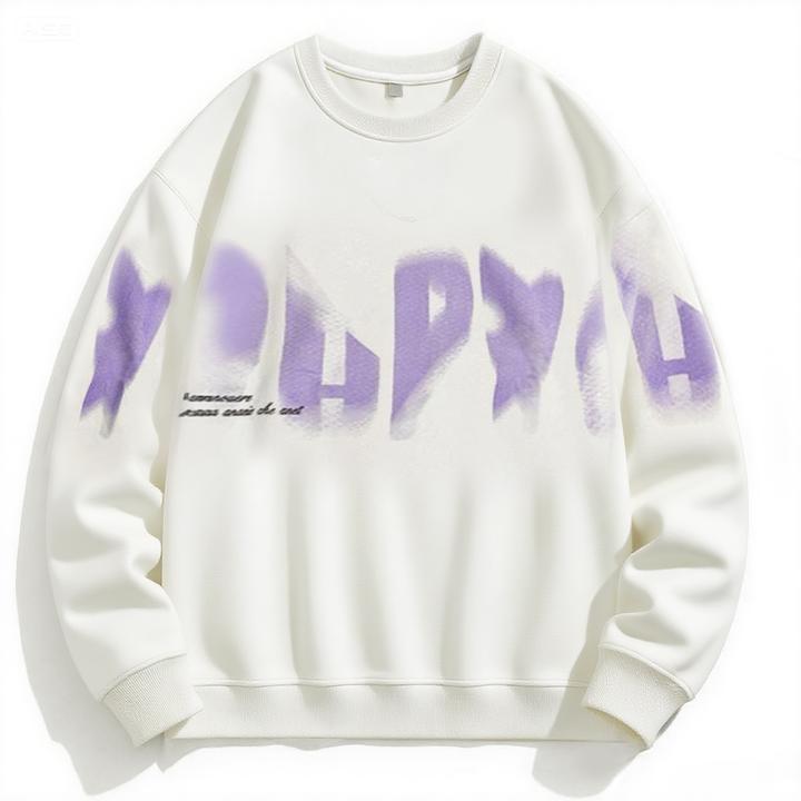 2025新款秋季时尚圆领T恤潮牌宽松男士休闲卫衣韩版男士长袖卫衣