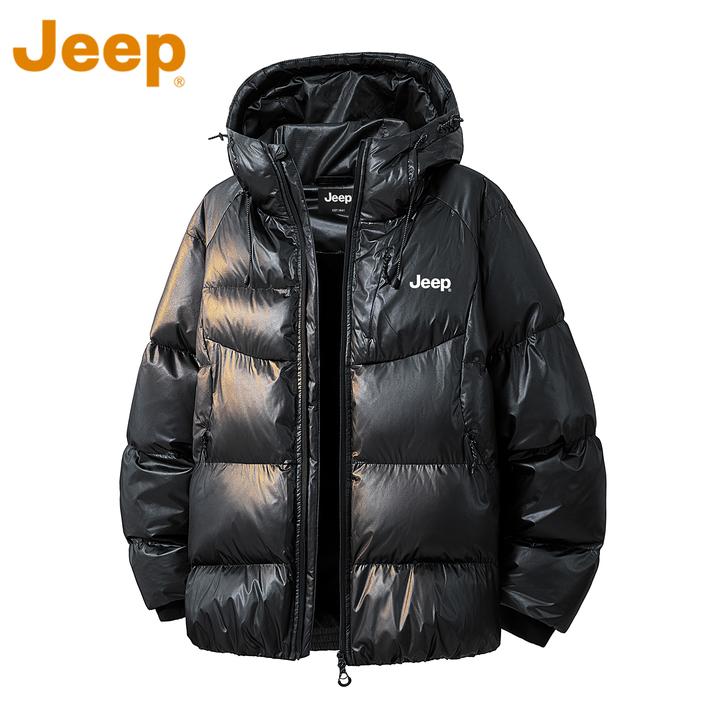 JEEP吉普连帽棉服男款冬季美式潮牌宽松百搭加厚保暖防寒面包服男