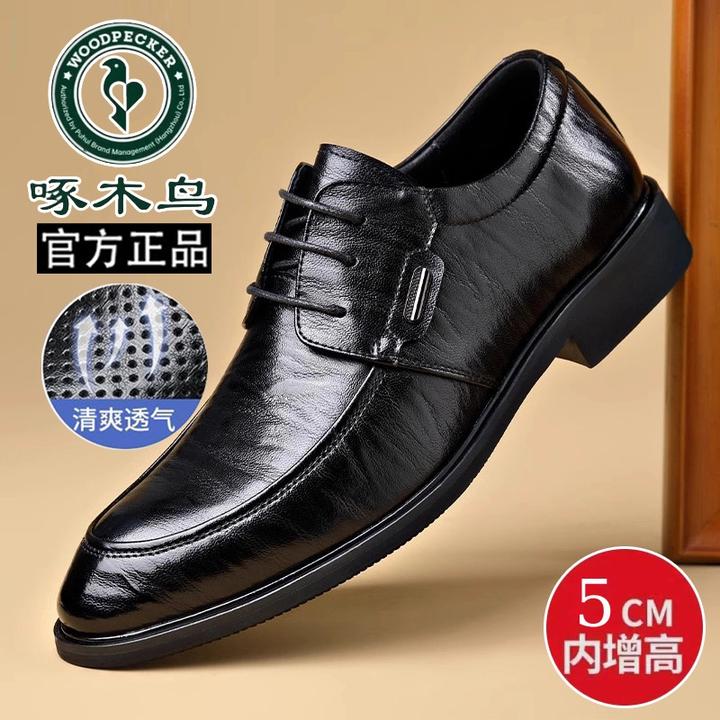 正品啄木鸟皮鞋男士四季男士高端皮鞋商务正装休闲男鞋韩版婚鞋