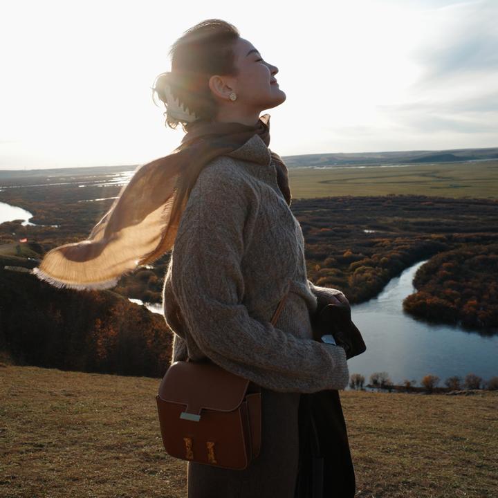 baby婴驼绒 POLO领花式纱羊毛长袖针织衫女秋冬毛衣51A060528