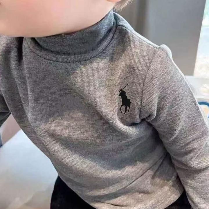 秋冬儿童长袖德绒贴身打底衫男童磨毛保暖秋衣中小童内搭t恤