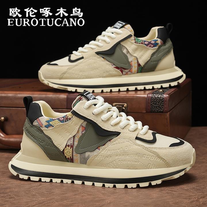 欧伦啄木鸟EUROTUCANO男鞋冬季潮流休闲鞋子男款运动跑步鞋阿甘鞋