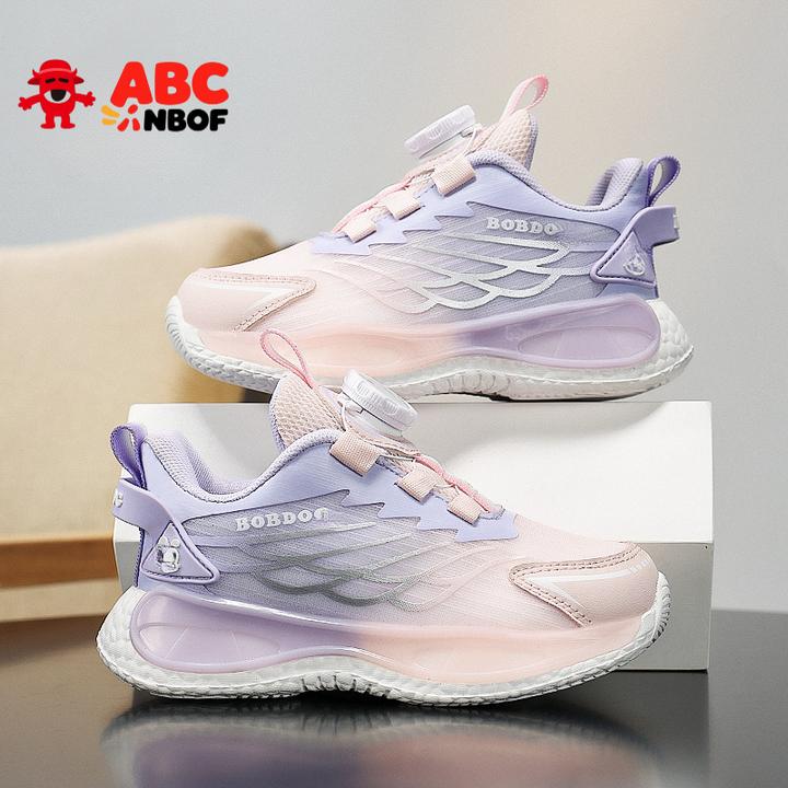 ABC NBOF儿童鞋女童跑步鞋女孩子3-15岁网面跑步鞋中学生软底潮鞋