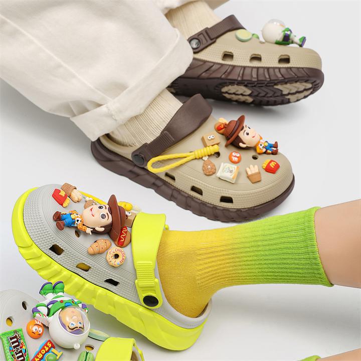 RRITTCC马拉松洞洞鞋夏季个性休闲拖鞋男士款2025新款洞洞鞋男