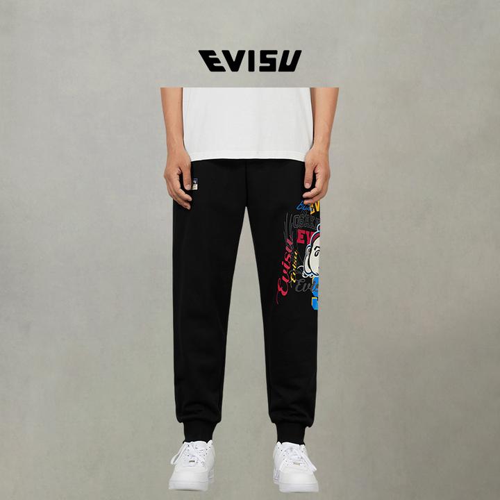 EVISU福神 2025秋男士商标和佛头印花卫裤2EAHTM5SP1147XXCT