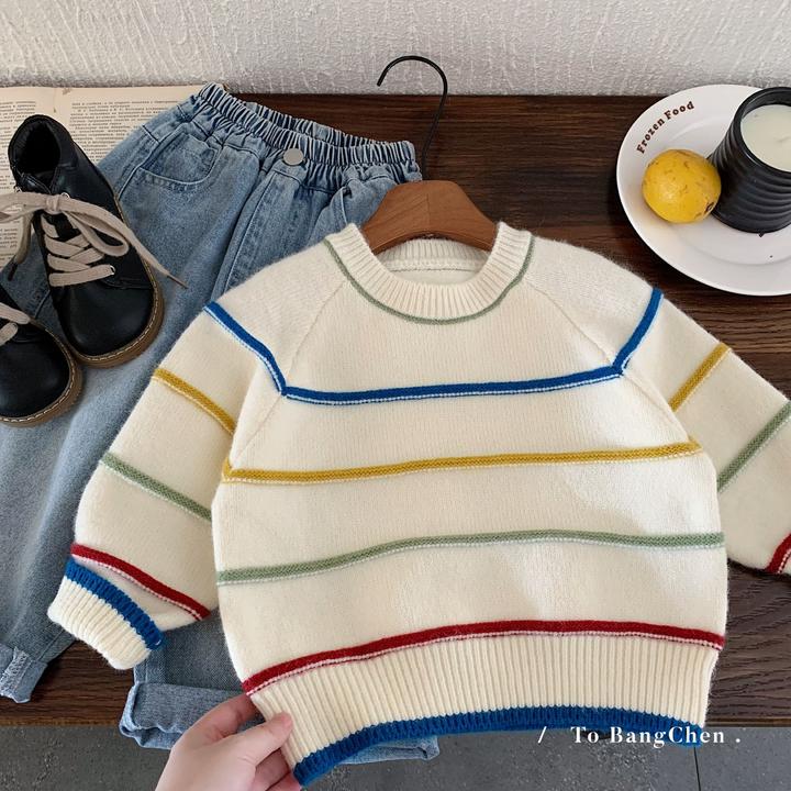 my0119 彩条毛衣