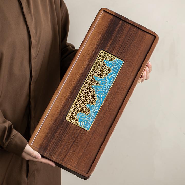 2025新款胡桃木茶盘家用排水小型整块高档家用功夫茶海茶托盘茶台