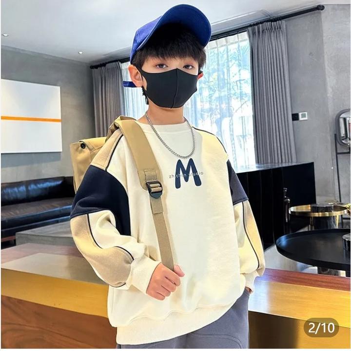 男童秋冬外套加绒卫衣爆款新款中大儿童帅气宽松洋气春秋冬款上衣