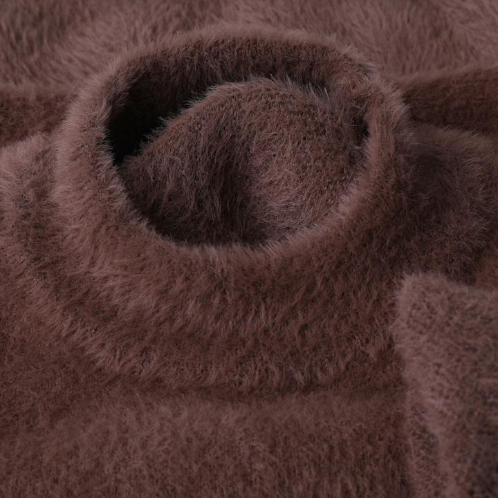 冬季男士加绒加厚柔软保暖双面绒半高领毛衣修身纯色针织打底衫