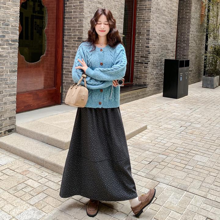 韩系高级感针织开衫套装女早秋季2025年新款小个子休闲穿搭两件套