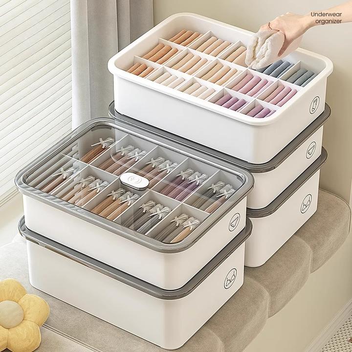 内衣内裤袜子三合一收纳盒家用放内衣裤贴身衣物衣柜分格整理神器