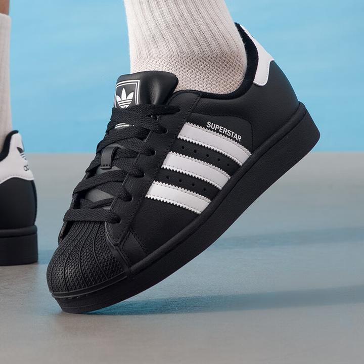 Adidas阿迪达斯三叶草男女鞋2025秋款经典运动黑贝壳头板鞋JH9977